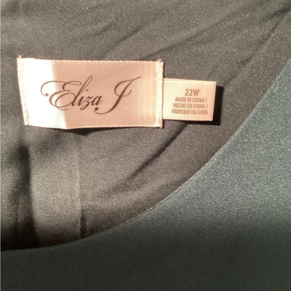 NWT Eliza J Side-Ruffled-Bow Laguna-Crepe Formal Sleeveless Gown‎ Size 22W - Picture 5 of 7